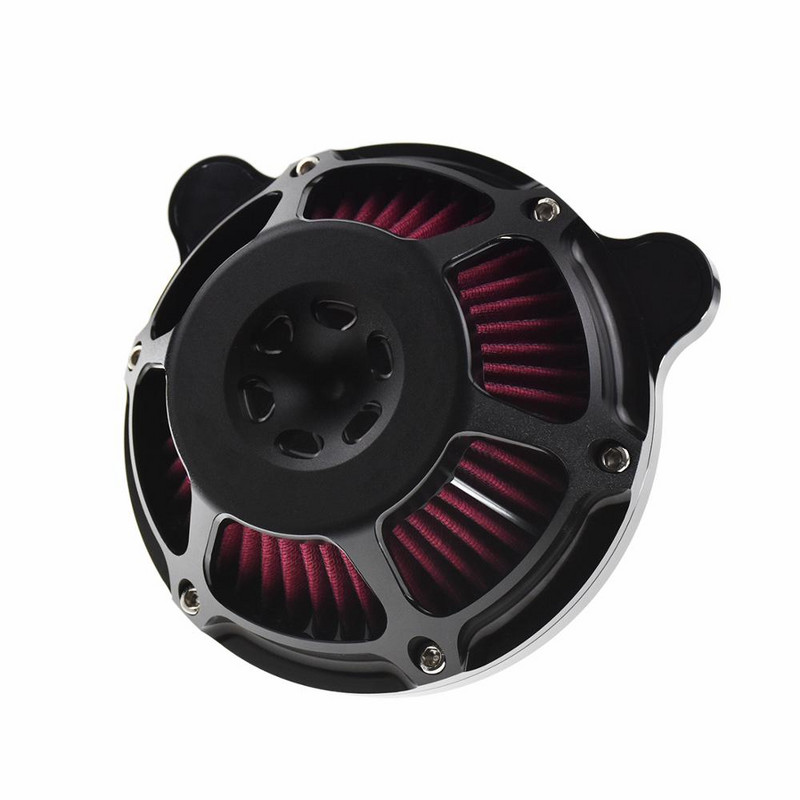 Pročistač zraka za motocikle Aluminijski crni za Harley Road King 00-17 Sportster 883 1200 XL Softail 2016 2017