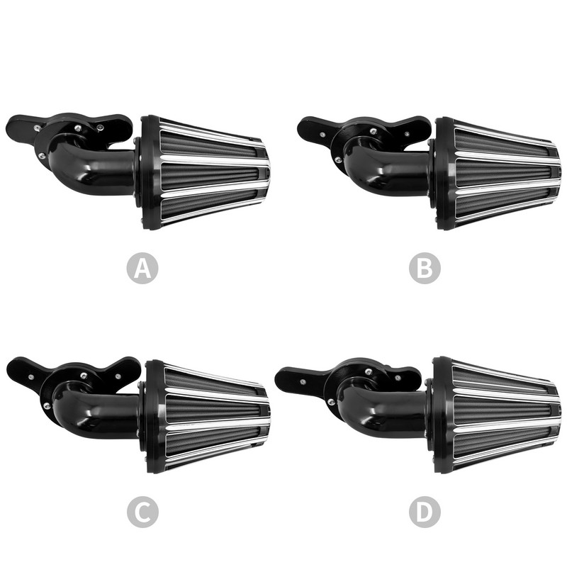 Filtru de aer pentru motocicletă Curățător negru de admisie pentru Harley Touring Street Electra Glide Dyna Sportster XL1200 883 Softail Breakout