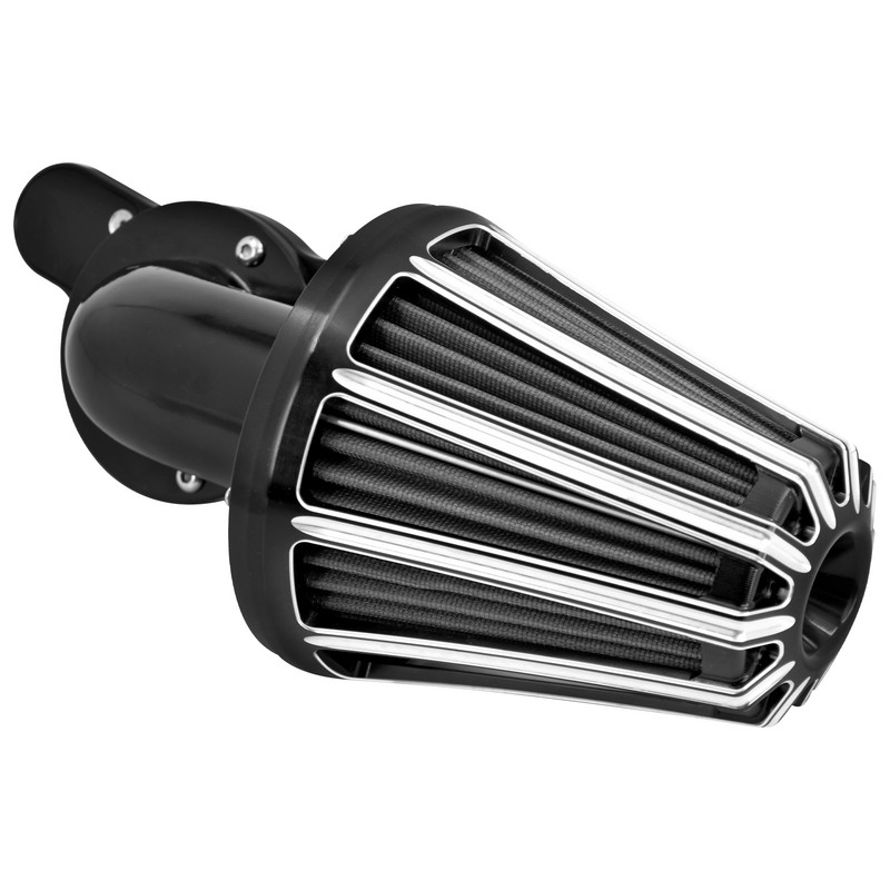 Filtru de aer pentru motocicletă Curățător negru de admisie pentru Harley Touring Street Electra Glide Dyna Sportster XL1200 883 Softail Breakout