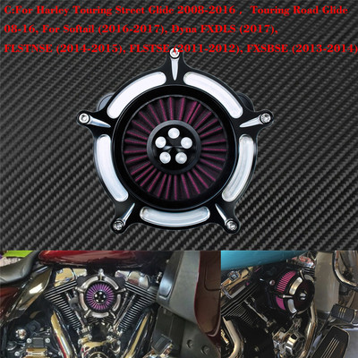 Filtru de admisie pentru turbina CNC pentru filtre de aer pentru Harley Sportster XL Iron Dyna Softail Touring Road King Electra Glide