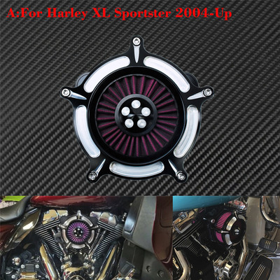 Filtru de admisie pentru turbina CNC pentru filtre de aer pentru Harley Sportster XL Iron Dyna Softail Touring Road King Electra Glide
