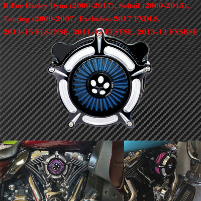 Filtru de admisie pentru turbina CNC pentru filtre de aer pentru Harley Sportster XL Iron Dyna Softail Touring Road King Electra Glide