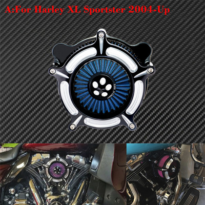 Filtru de admisie pentru turbina CNC pentru filtre de aer pentru Harley Sportster XL Iron Dyna Softail Touring Road King Electra Glide