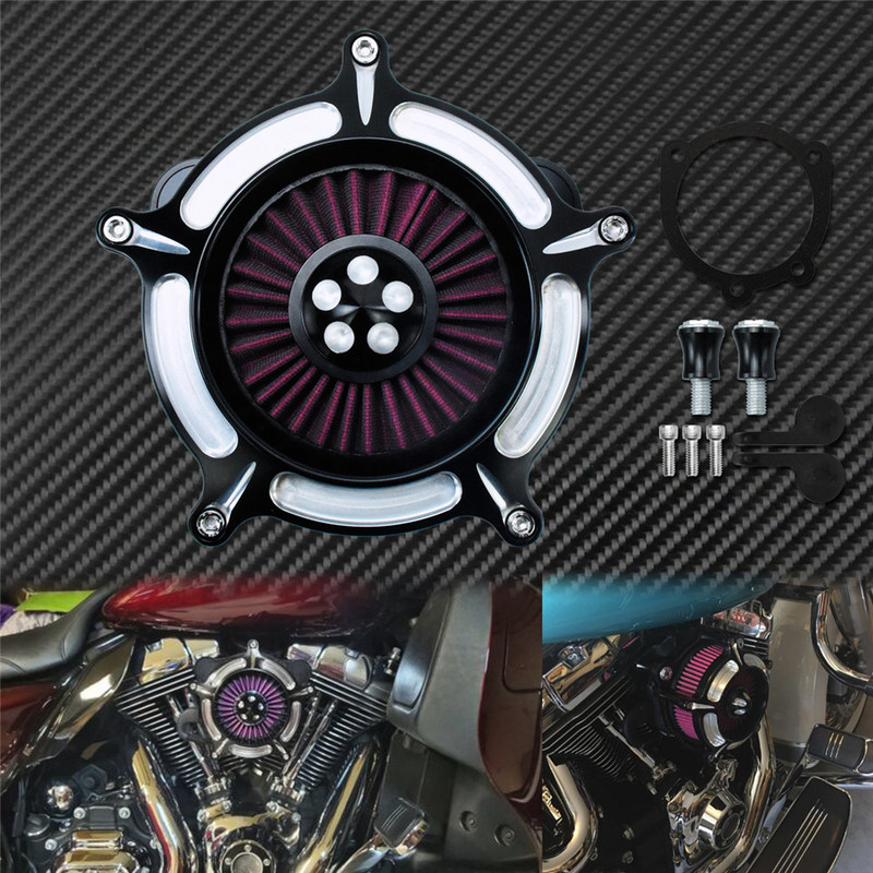 Filtru de admisie pentru turbina CNC pentru filtre de aer pentru Harley Sportster XL Iron Dyna Softail Touring Road King Electra Glide