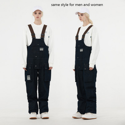 Iarna Noi costume de schi dintr-o singură piesă Femei Bărbați Blugi impermeabili Salopete Pantaloni de snowboard Pantaloni de schi Pantaloni de zăpadă Salopete rezistente la vânt