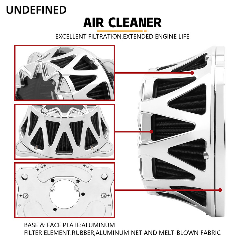 Kit de curățare admisie CNC pentru filtru de aer pentru Harley Dyna FXR Street Bob Softail Slim 1993-2015 Touring Road Glide 93-2007 Twin Cam EVO