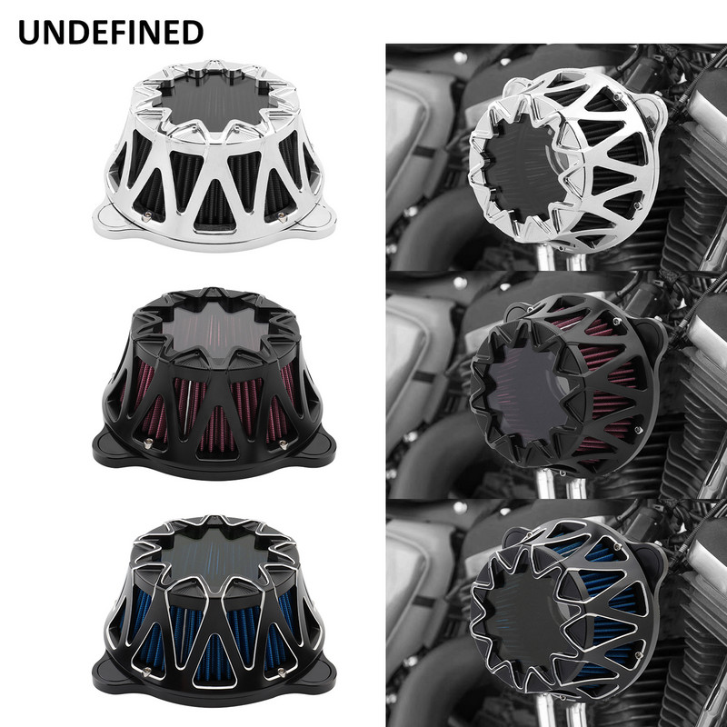 Kit de curățare admisie CNC pentru filtru de aer pentru Harley Dyna FXR Street Bob Softail Slim 1993-2015 Touring Road Glide 93-2007 Twin Cam EVO