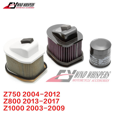 Motorcycle Oil Air Filter Intake Cleaner For Kawasaki Z750 Z 750 S/R 2004-2014 Z800 Z 800 2013-2017 Z1000 Z 1000 2003-2009