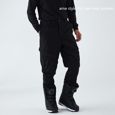 2022, pantaloni de schi noi, salopete pentru femei, pantaloni de snowboard în aer liber, pantaloni de iarnă pentru bărbați, pantaloni de schi, impermeabili, rezistenți la vânt, cu grindă, largi