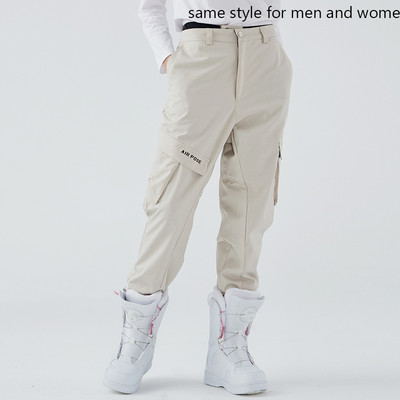 2022, pantaloni de schi noi, salopete pentru femei, pantaloni de snowboard în aer liber, pantaloni de iarnă pentru bărbați, pantaloni de schi, impermeabili, rezistenți la vânt, cu grindă, largi