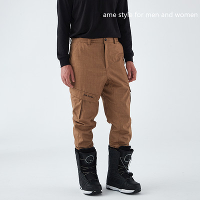 2022, pantaloni de schi noi, salopete pentru femei, pantaloni de snowboard în aer liber, pantaloni de iarnă pentru bărbați, pantaloni de schi, impermeabili, rezistenți la vânt, cu grindă, largi