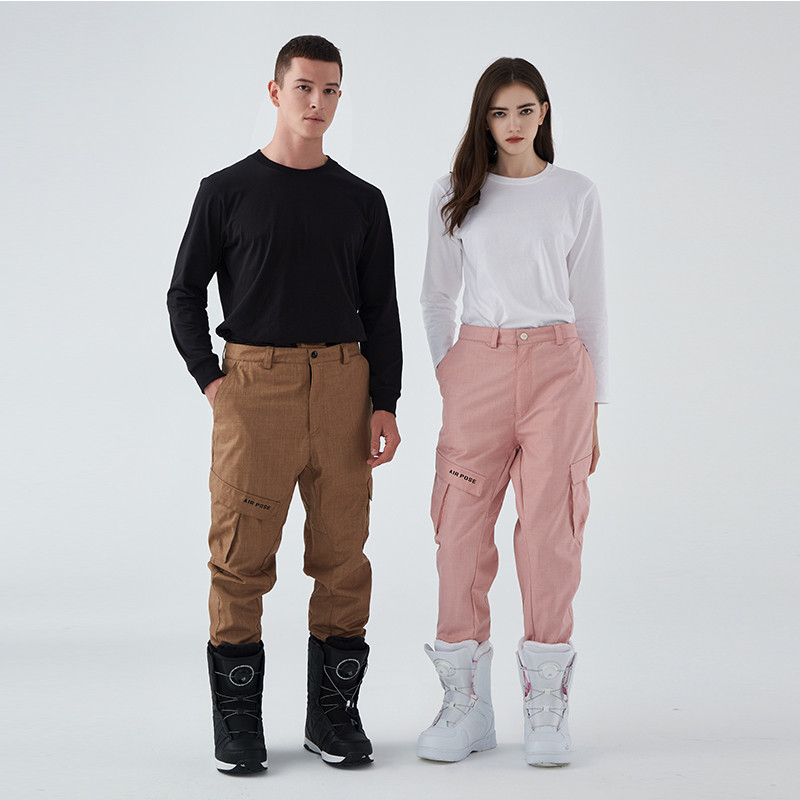 2022, pantaloni de schi noi, salopete pentru femei, pantaloni de snowboard în aer liber, pantaloni de iarnă pentru bărbați, pantaloni de schi, impermeabili, rezistenți la vânt, cu grindă, largi