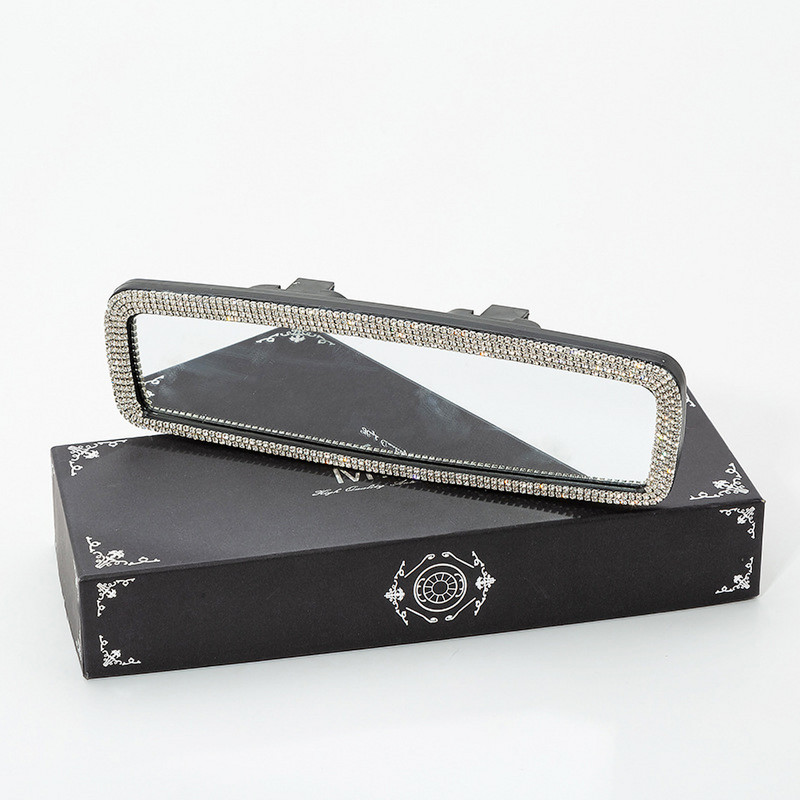 Cristal oglindă retrovizoare interioară mașină Decor Charm Bling Diamond Ornament Capac oglindă retrovizoare Fete Femei Accesorii de interior