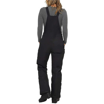 Γυναικείο παντελόνι σκι Σαλιάρα Μαύρη Χρώμα Ολόσωμες φόρμες Outdoor Sport Thickened Keeping-warm Παντελόνι Snowboard Ρούχα Αξεσουάρ XL