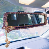 Decor oglindă retrovizoare cu strass, fluture, farmecul interior al mașinii, cristal diamant, capac pentru oglinda retrovizoare, accesorii auto