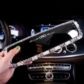 Cristal Oglinda retrovizoare pentru interiorul mașinii Model de flori decorative Bling Strass Husă decorativă Accesorii auto pentru fete femei