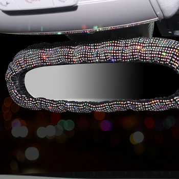 2022 Rhinestone Διακόσμηση καθρέφτη οπισθοπορείας αυτοκινήτου Γούρι Crystal Diamond Κάλυμμα καθρέφτη πίσω όψης Bling Αξεσουάρ αυτοκινήτου Εσωτερικό για κορίτσια