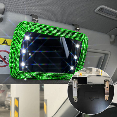 Universal Car Sun Visor Dressing Vanity Mirror Makeup Baby Led Interior Touch Switch Shading Plate Mirror Women