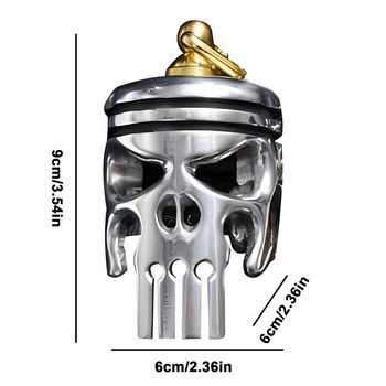 Κρεμαστό μπρελόκ με έμβολο αυτοκινήτου Κρεμαστό μπρελόκ κρανίου αυτοκινήτου Creative Automotive Skeleton Skull Keychain Auto Εσωτερικά αξεσουάρ