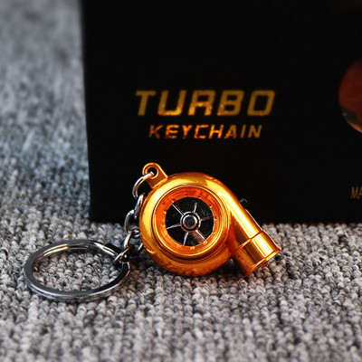 Mini LED turboülelaaduriga võtmehoidja pöörlev turbiin võtmehoidja rõngas ripats auto võtmehoidja võtmehoidja auto interjööri tarvikud