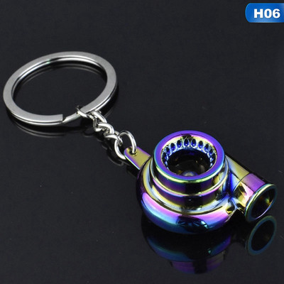 Fluier Turbo Breloc Mașină Piese Auto Model Turbină Turbocompresor Breloc Mini Mini Metal Breloc Mașină Ornament Rotire Agățat