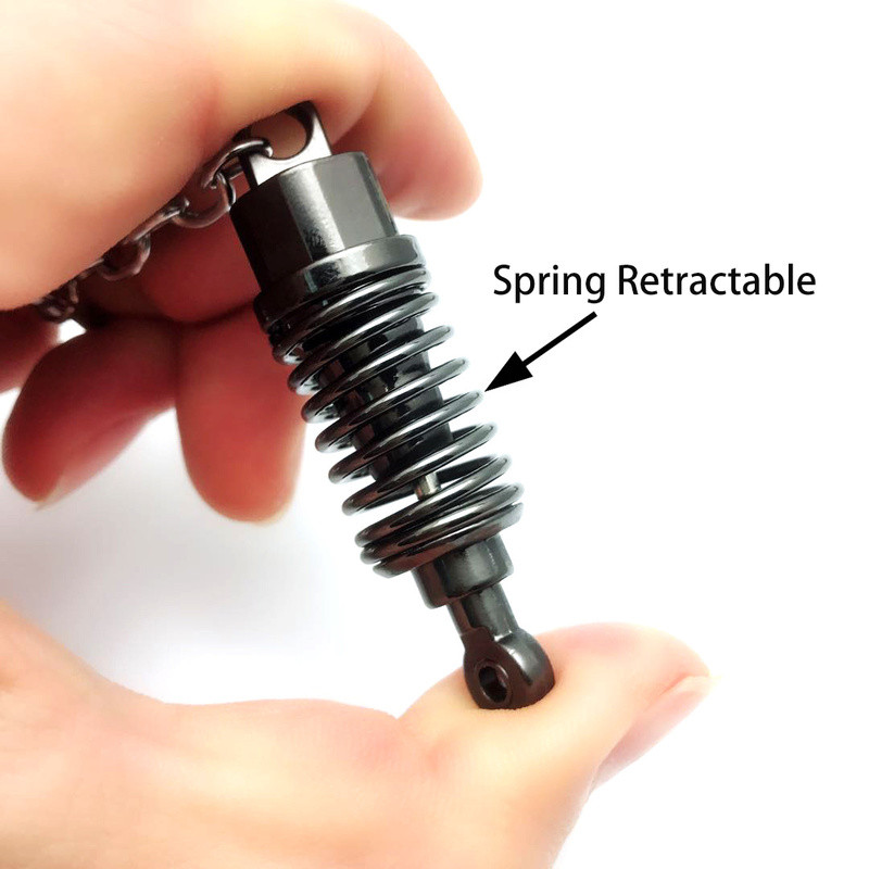 Suspensie breloc cu amortizor de șoc pentru mașină, la modă nouă, pentru iubitorii de mașini, geantă de mașină creativă unisex, brelocuri cu arc de metal, cadouri cu pandantiv