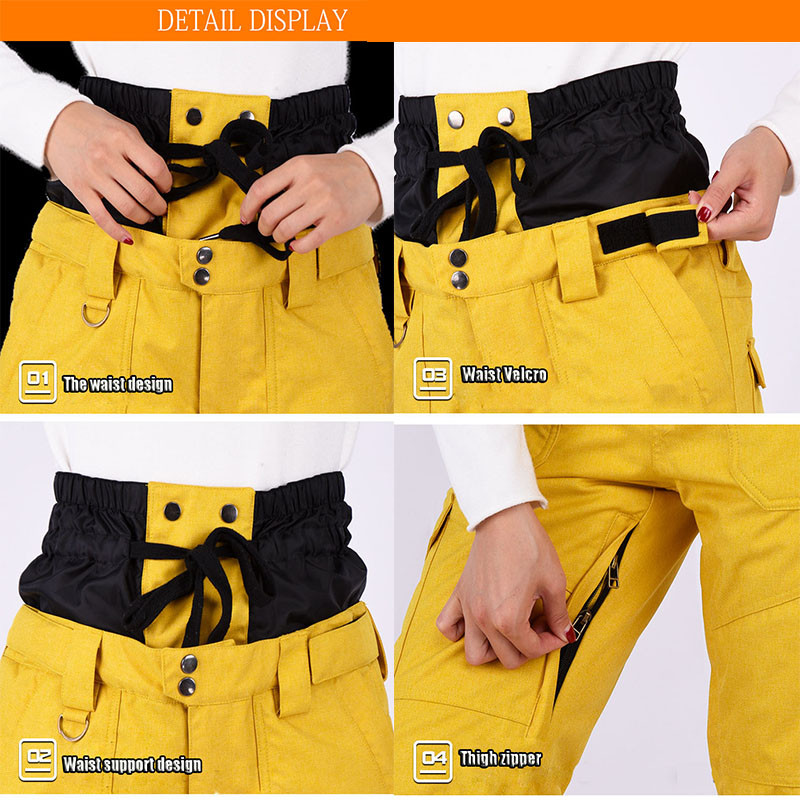 Pantaloni de schi pentru femei, nou-nouț, sport în aer liber, bretele de înaltă calitate, pantaloni pentru bărbați, rezistenți la vânt, impermeabil, iarnă caldă, zăpadă, snowboarding