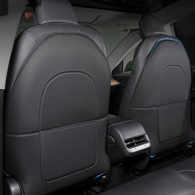 За Tesla Model 3 Y Облегалка на седалката на автомобила Anti Kick Pad Protector Interior Child Anti Dirty Leather Styling Accessories Decoration