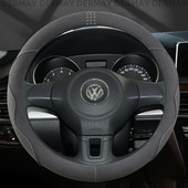 DERMAY Husa Volan Auto din piele intoarsa pentru Volkswagen VW Passat B1 B2 B3 B5 B6 B7 B8 Magotan Auto Accesorii