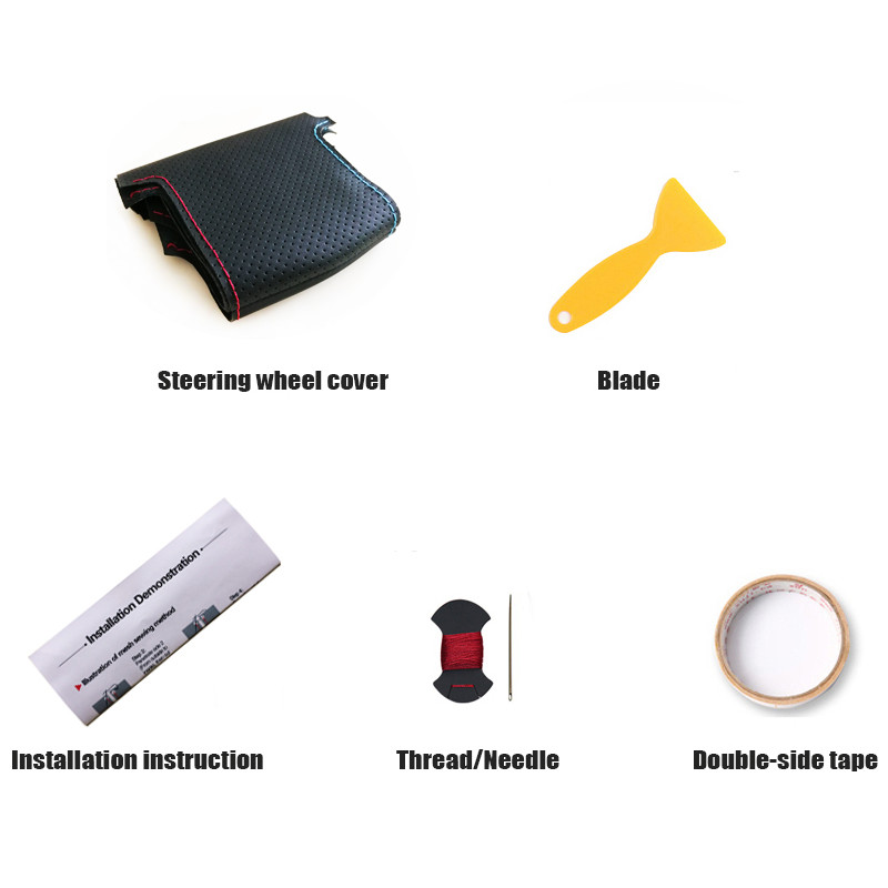 CARDAK DIY, personalizat, piele intoarsa, husa volan auto pentru Volkswagen VW Golf R MK7 Golf 7 GTI VW Polo GTI Scirocco 2015 2016