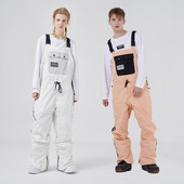 Îmbrăcăminte de iarnă Costum de schi dintr-o bucată Femei Bărbați Pantaloni de snowboard Salopete rezistente la vânt Pantaloni caldi pentru zăpadă Plus Set de schi din bumbac