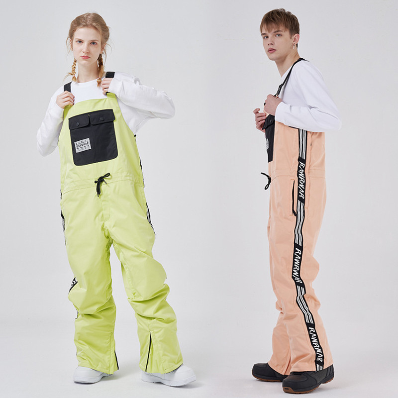 Îmbrăcăminte de iarnă Costum de schi dintr-o bucată Femei Bărbați Pantaloni de snowboard Salopete rezistente la vânt Pantaloni caldi pentru zăpadă Plus Set de schi din bumbac