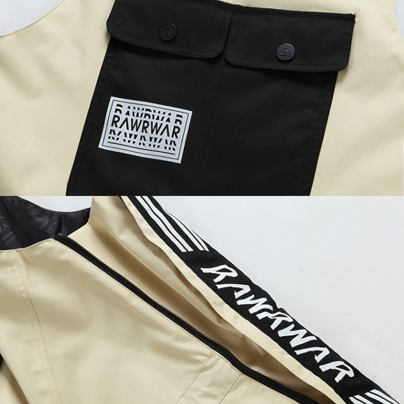 Îmbrăcăminte de iarnă Costum de schi dintr-o bucată Femei Bărbați Pantaloni de snowboard Salopete rezistente la vânt Pantaloni caldi pentru zăpadă Plus Set de schi din bumbac