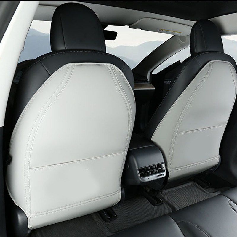 Skirta Tesla Model 3 Y modelio sėdynės atlošo automobilio apsauga nuo smūgių, vidinė apsauga nuo nešvarumų, odos formavimo priedai, apdaila