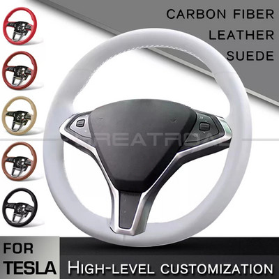 Egyedi autó kormánykerék burkolata Tesla Model X Tesla Model S autó belső részére