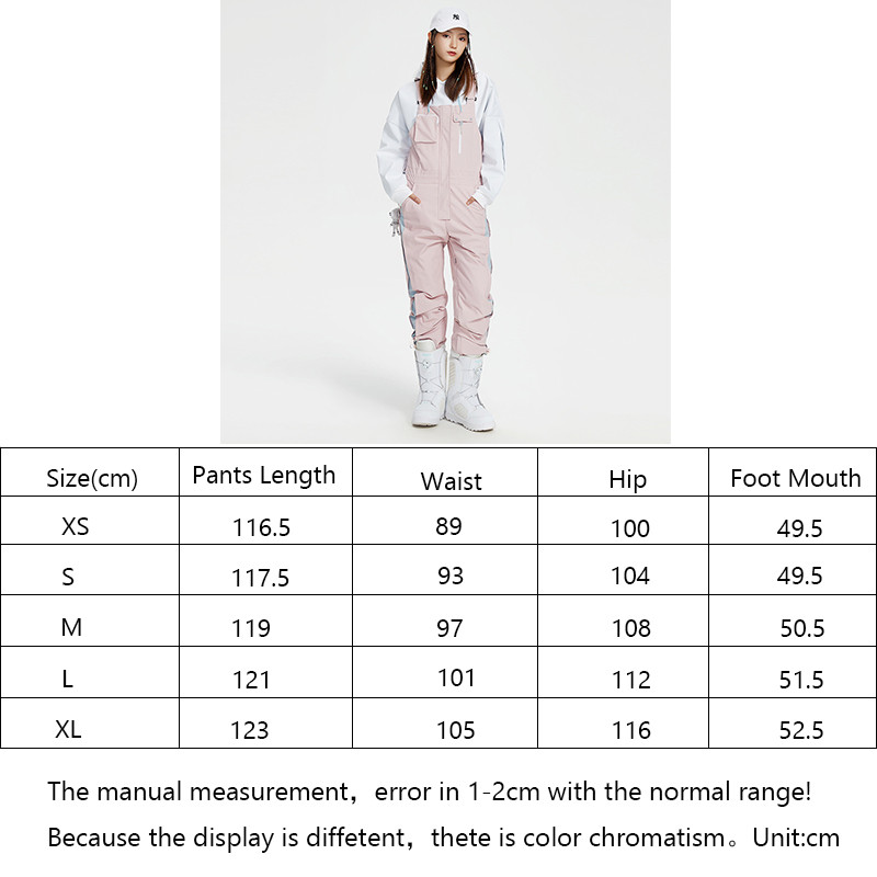 Naujos vienetinės slidinėjimo kelnės Moteriškos lauko snieglenčių kelnės Šiltos žiemos sniego kelnės vėjui atsparios vandeniui atsparios antkrūtinės kelnės bendras slidinėjimo kostiumas