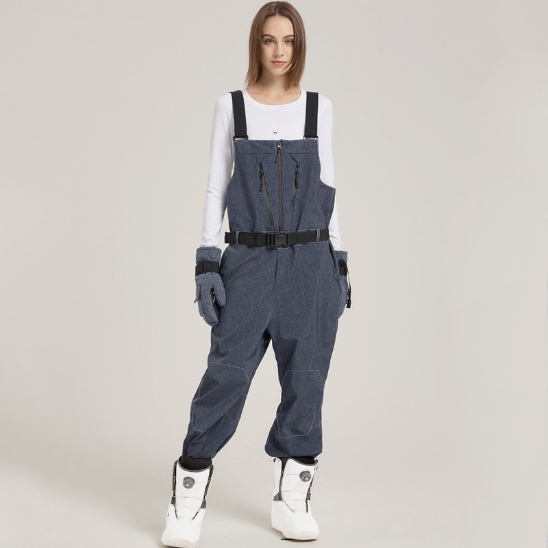 Pantaloni de schi cu bretele, 2022, impermeabili, rezistenti la vânt, pentru bărbați și femei, pantaloni pentru zăpadă, îmbrăcăminte în aer liber, pantaloni pentru bărbați