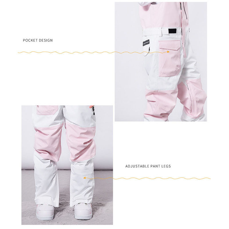 Zimske nove muške jednodijelne skijaške hlače Kombinezon Vanjsko odijelo za snowboard Vodootporan toplinski otporan na vjetar Ženske snježne hlače Zimski kombinezon