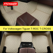 FTCHAAER Covorașe auto pentru VW Tiguan T-ROC T-CROSS Accesorii pentru picioare Coche Covoare auto