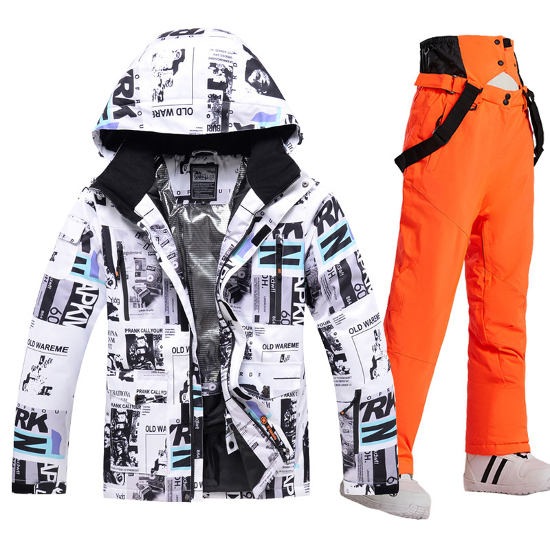 Slidinėjimo Striukės Kelnės Vyriškos Moteriškos Žiemos Storas Šiltas -30 laipsnių Slidinėjimo kostiumas Hot Ski Equipment Snieglenčių striukė Neperšlampama Sniego Kostiumai