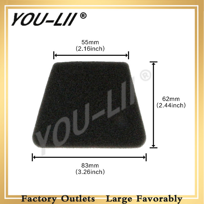 YOULII Φίλτρο αέρα 1τμχ/5τμχ Αφρός For Poulan 1900 1950 2025 2050 2055 2075 2150 Αντικατάσταση Αλυσοπρίονου Τεχνίτης #530037793