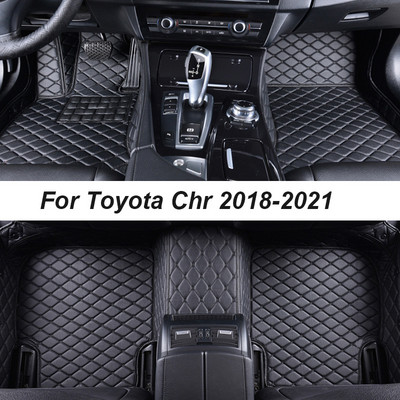 Πατάκια αυτοκινήτου για Toyota Chr 2018-2021 DropShipping Center Auto Εσωτερικά Αξεσουάρ 100% Εφαρμογή Δερμάτινα Χαλιά Χαλιά Μαξιλαράκια ποδιών