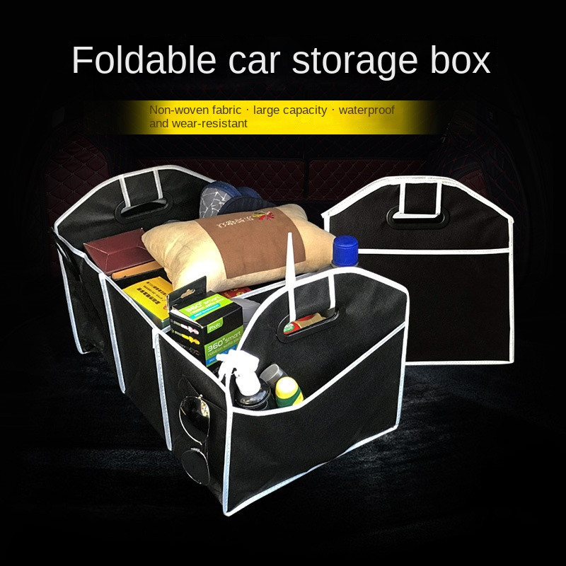 Organizator de portbagaj de mașină Cutie de depozitare pliabilă cu mâner Portbagaj de mașină cub pliabil Organizator de depozitare de marfă multifuncțional pentru SUV