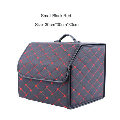 Automobilio bagažinės laikymo dėžė Auto Daugiafunkciai Įrankiai Didelės talpos saugojimo krepšys Sudėjimas Tvarkymas Oda Sulankstoma avarinė daiktadėžė