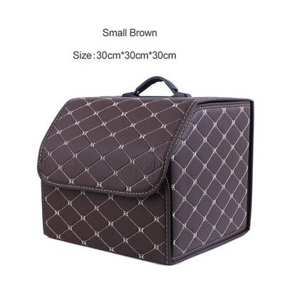 Automobilio bagažinės laikymo dėžė Auto Daugiafunkciai Įrankiai Didelės talpos saugojimo krepšys Sudėjimas Tvarkymas Oda Sulankstoma avarinė daiktadėžė