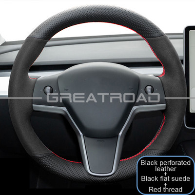 2022 Prilagođena pletena navlaka za volan automobila za Tesla Model 3 Model y 100% pristajanje, elegantna moda, mekana protuklizna unutrašnjost automobila