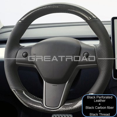 2022 Prilagođena pletena navlaka za volan automobila za Tesla Model 3 Model y 100% pristajanje, elegantna moda, mekana protuklizna unutrašnjost automobila