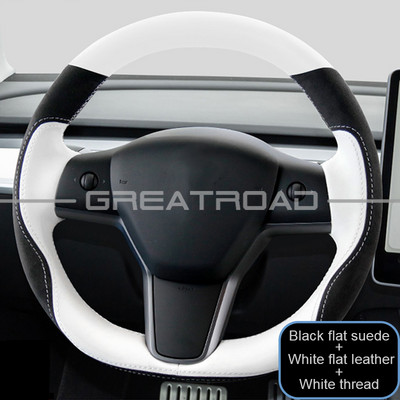 2022 Prilagođena pletena navlaka za volan automobila za Tesla Model 3 Model y 100% pristajanje, elegantna moda, mekana protuklizna unutrašnjost automobila