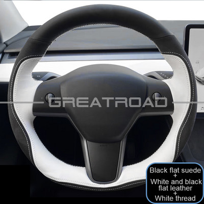 2022 Prilagođena pletena navlaka za volan automobila za Tesla Model 3 Model y 100% pristajanje, elegantna moda, mekana protuklizna unutrašnjost automobila