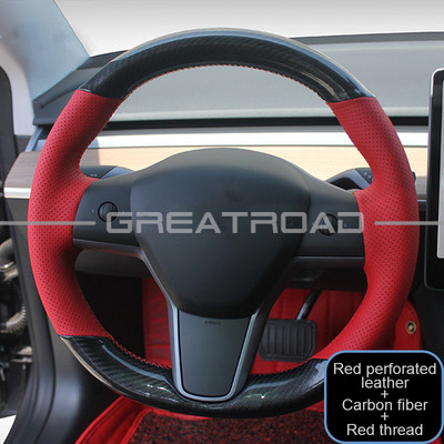 2022 Prilagođena pletena navlaka za volan automobila za Tesla Model 3 Model y 100% pristajanje, elegantna moda, mekana protuklizna unutrašnjost automobila